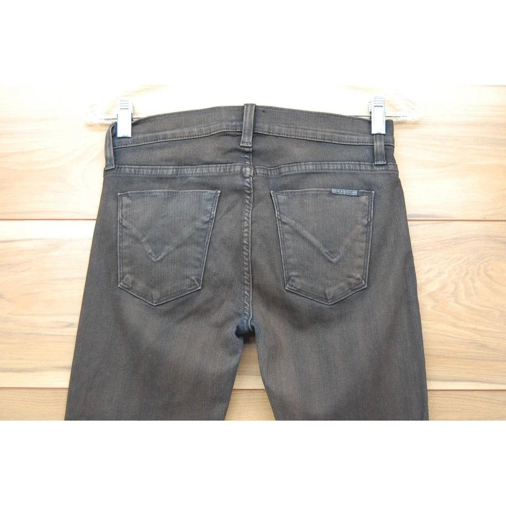 Hudson Jeans Womens 25 Black Nico Super Skinny‎ Midrise Stretch Denim Made USA